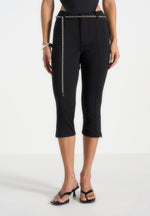 una-capri-leggings-with-chain-black