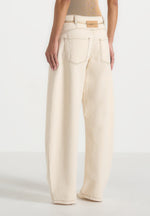 Enora - Hourglass Jean With Chain - Cream