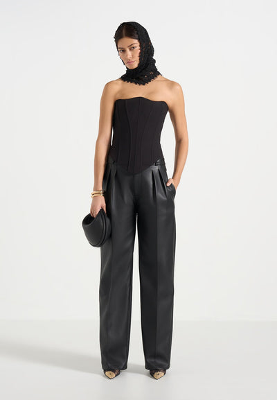 scarlett-tailored-lace-up-corset-black