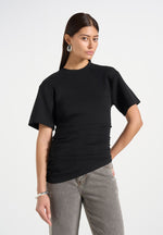 pauline-ruched-asymmetric-cotton-t-shirt-black