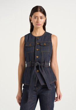 darcy-crew-neck-denim-waistcoat-polished-indigo
