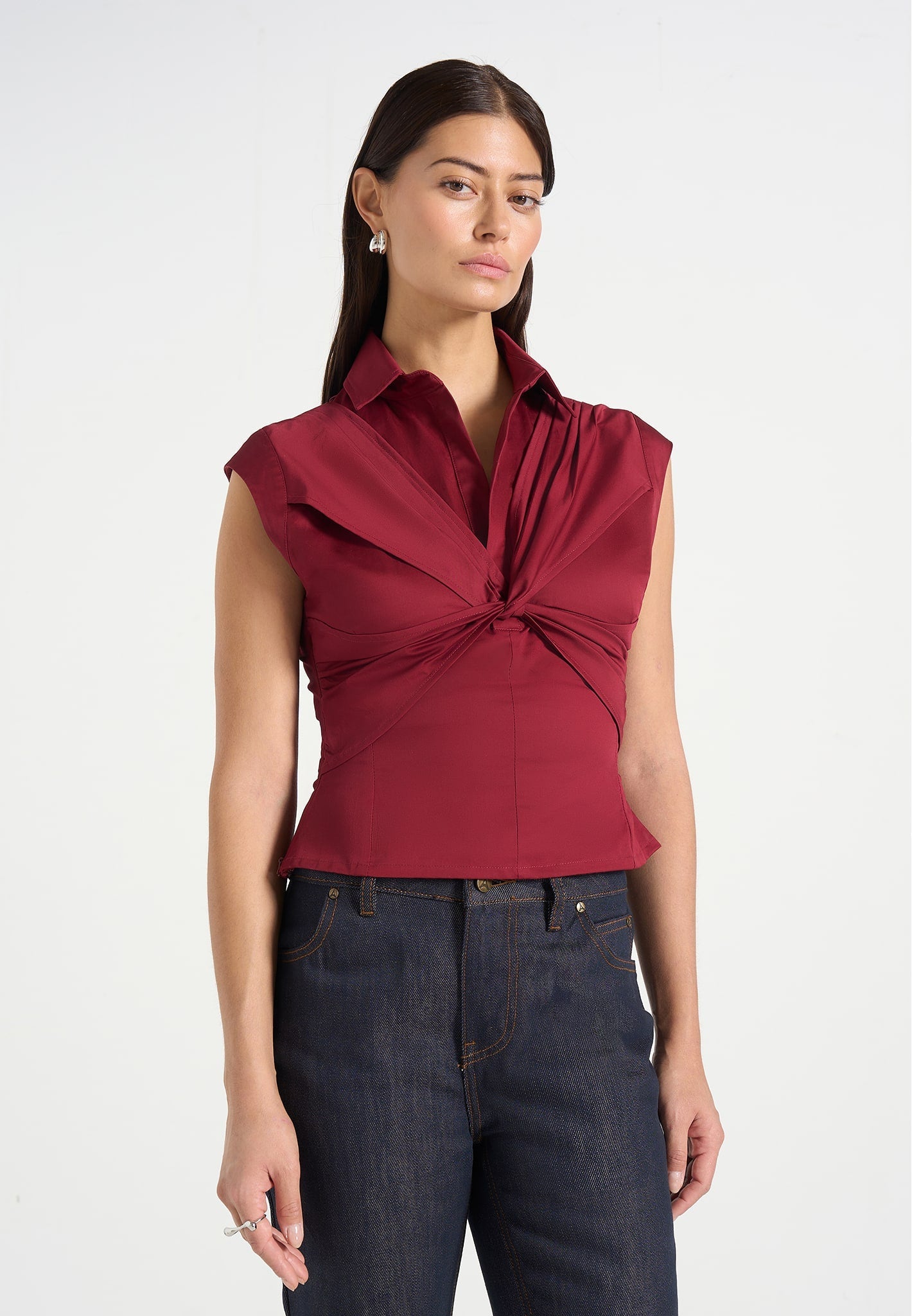 yvette-twist-front-sleeveless-shirt-wine-red