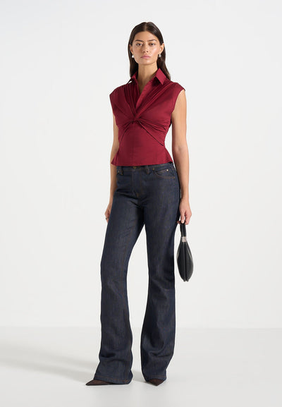 yvette-twist-front-sleeveless-shirt-wine-red