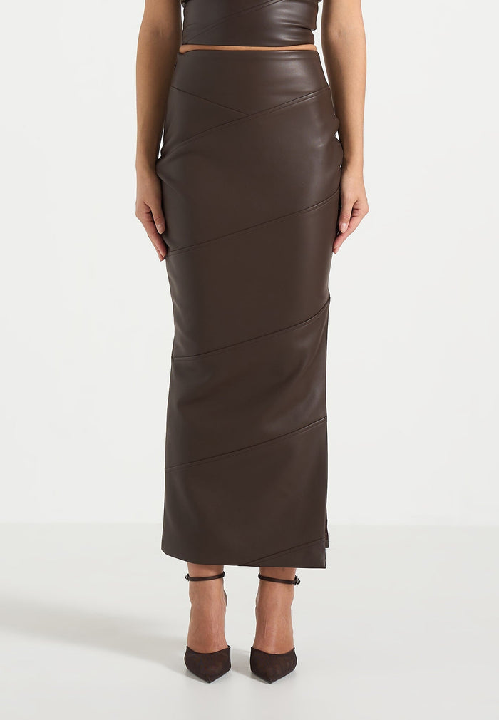daisy-leather-midaxi-skirt-brown