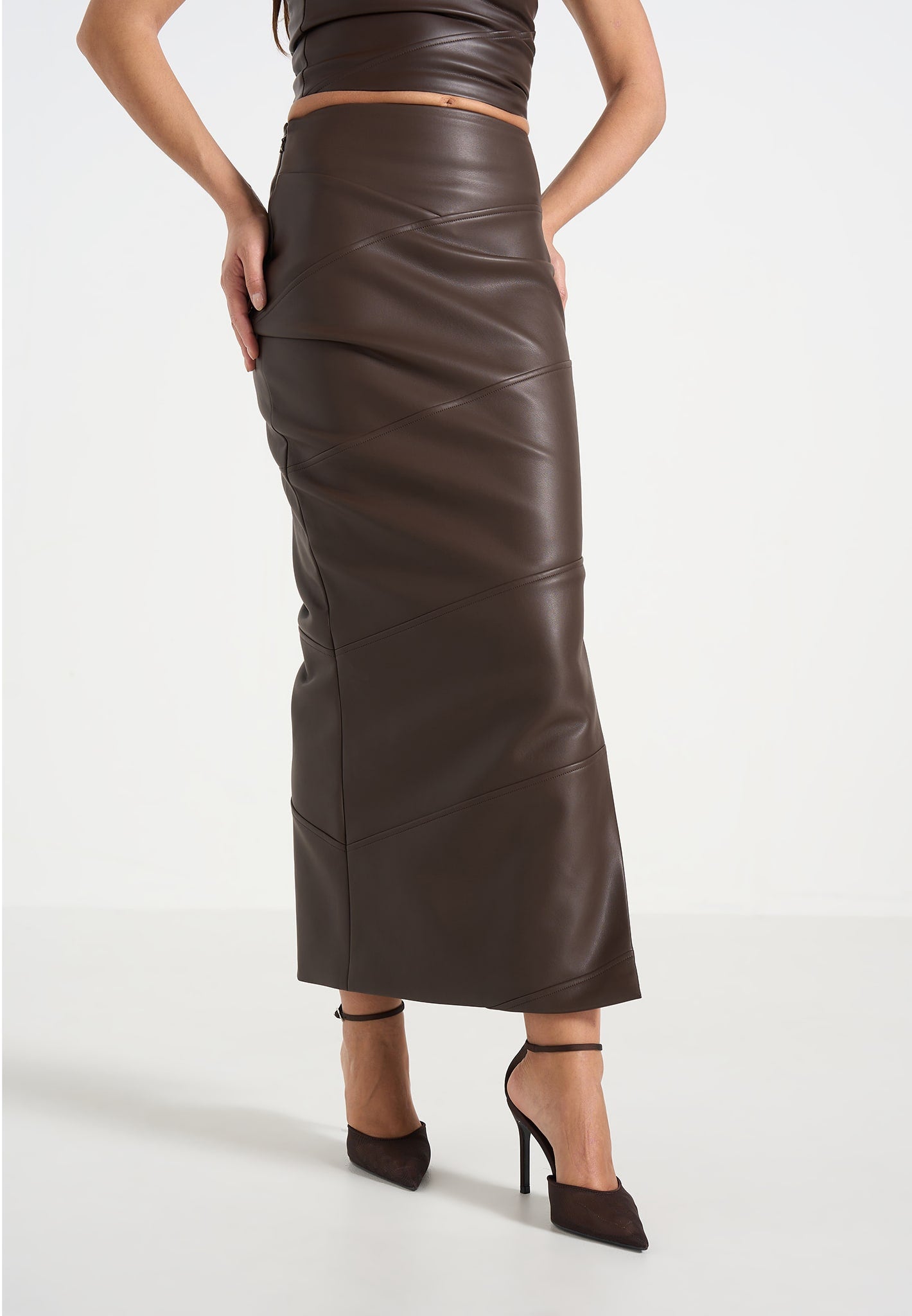 daisy-leather-midaxi-skirt-brown