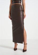 daisy-leather-midaxi-skirt-brown