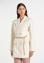 zara-double-breasted-blazer-dress-with-chain-off-white