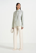 dylan-unisex-pinstripe-long-sleeve-shirt-with-detachable-tie-sage