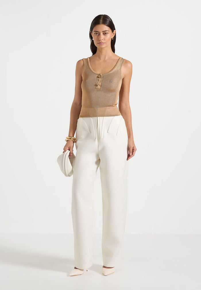 pippa-pointelle-knitted-vest-with-knot-button-gold