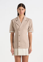 baya-tailored-cinch-waist-pleated-blazer-dress-taupe