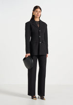 claire-wide-shoulder-cinch-waist-blazer-black