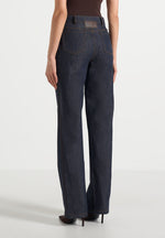 Florence - Denim High Rise Straight Leg Jeans - Indigo
