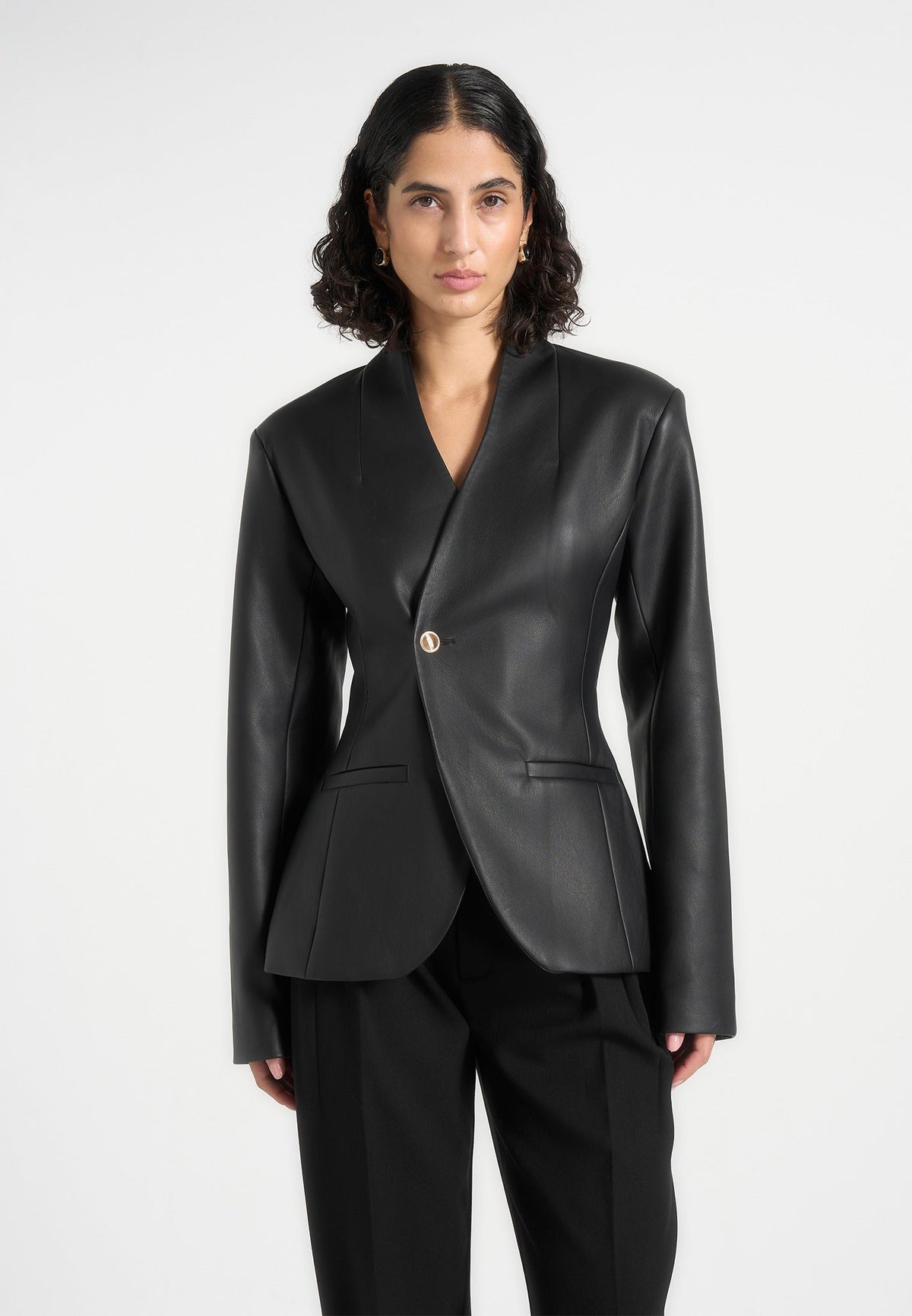 ina-leather-cinched-waist-kimono-blazer