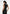 Irene - Collar Detail Cinched Suit Vest - Black/White