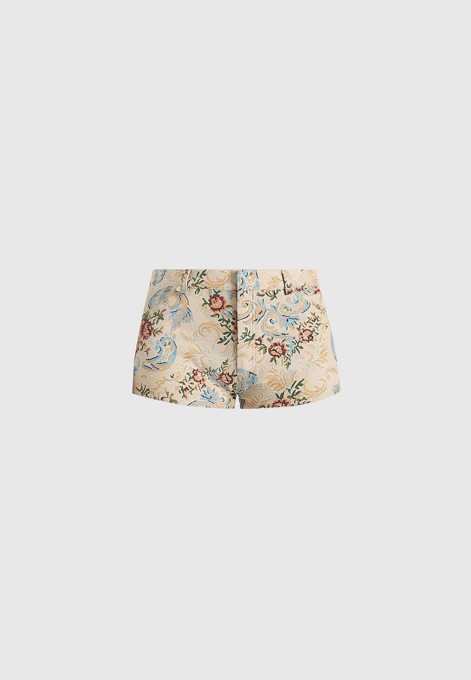 samia-tapestry-mini-shorts-beige