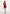 Mirena - Ruched Open Back Mini Dress With Scarf - Red