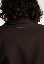 Beatrice - Tailored Cinched Blazer - Dark Brown