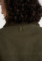 Nino - Clasp Detail Contrast Stitch Gabardine Jacket - Olive