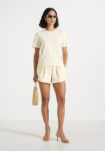 TS002 - Short Sleeve Cotton T-Shirt - Pale Yellow