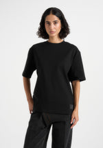 TS007 - Unisex Relaxed Fit Cotton T-Shirt - Black