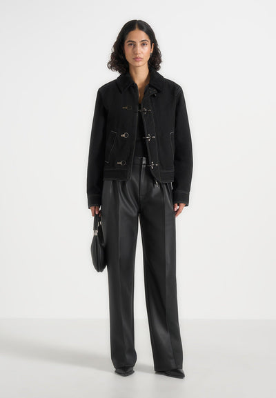 nino-clasp-detail-contrast-stitch-gabardine-jacket-black
