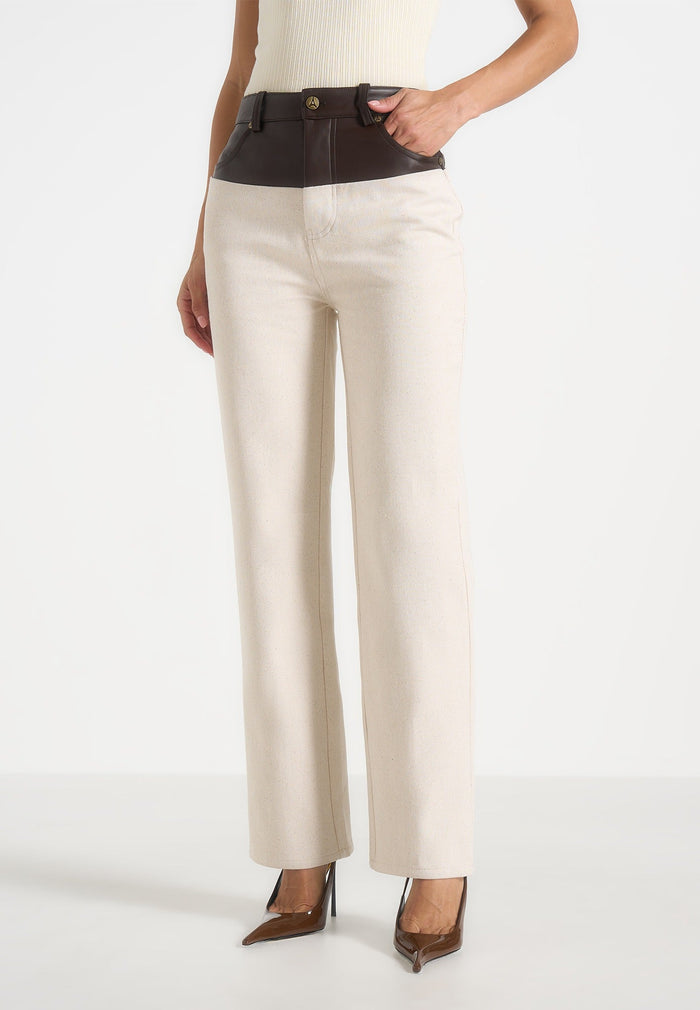 renee-denim-and-leather-straight-leg-jeans-cream-brown