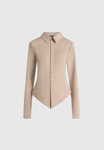 sonia-tailored-cinch-shirt-beige