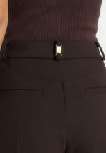 Sophie - Twist Leg Tailored Pants - Brown