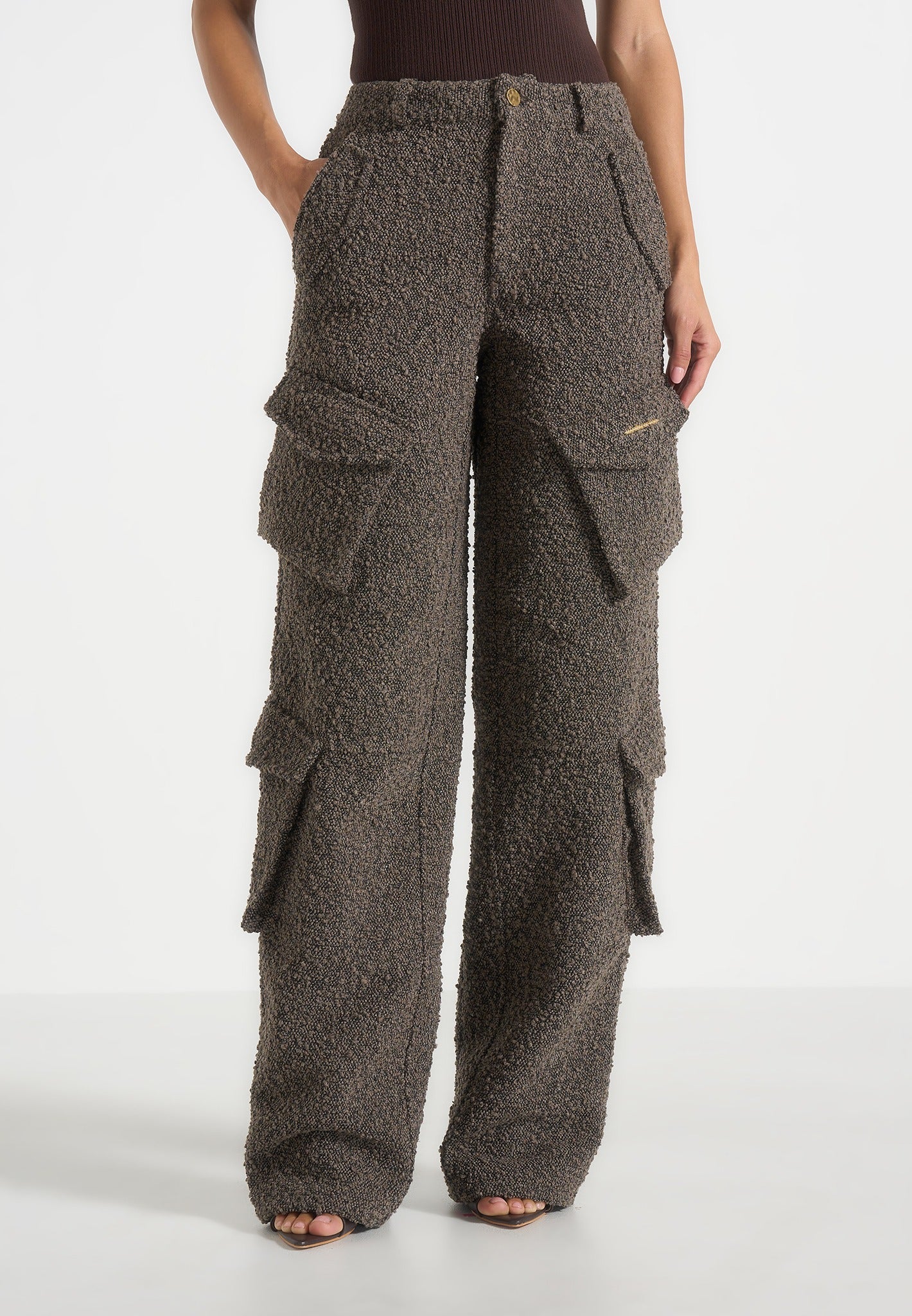 anne-high-waisted-boucle-denim-cargo-pants-brown 