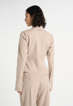 Sonia - Tailored Cinch Shirt - Beige