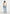 Frida - Eiffel Detail Straight Leg Denim Jeans - Mid Blue