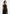 Fabienne - Metallic Ruched Halterneck Maxi Dress - Black