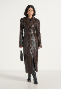 esma-python-asymmetric-coat-with-cinch-belt-brown