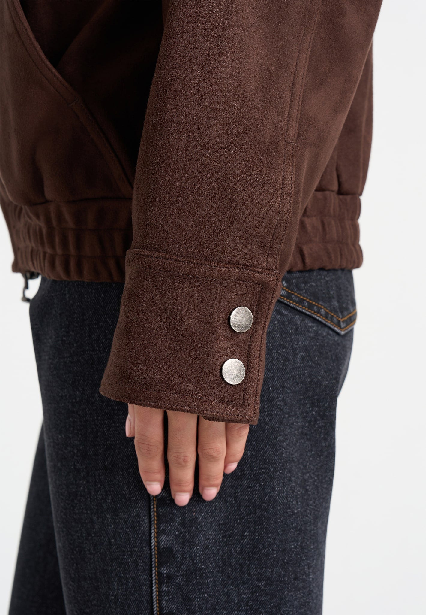 romain-unisex-funnel-neck-suede-relaxed-bomber-jacket