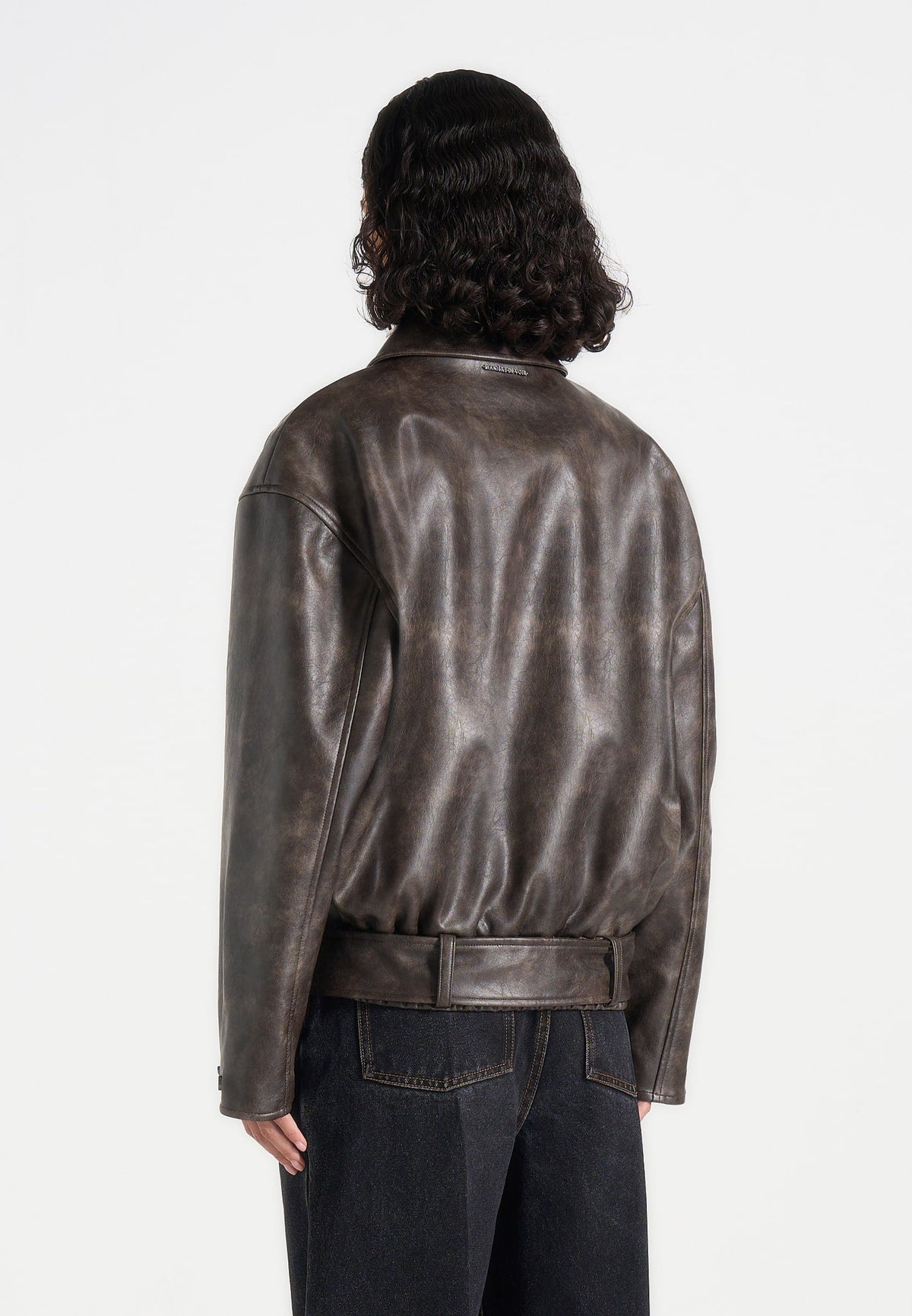 ezra-unisex-vintage-leather-belted-bomber-jacket-brown