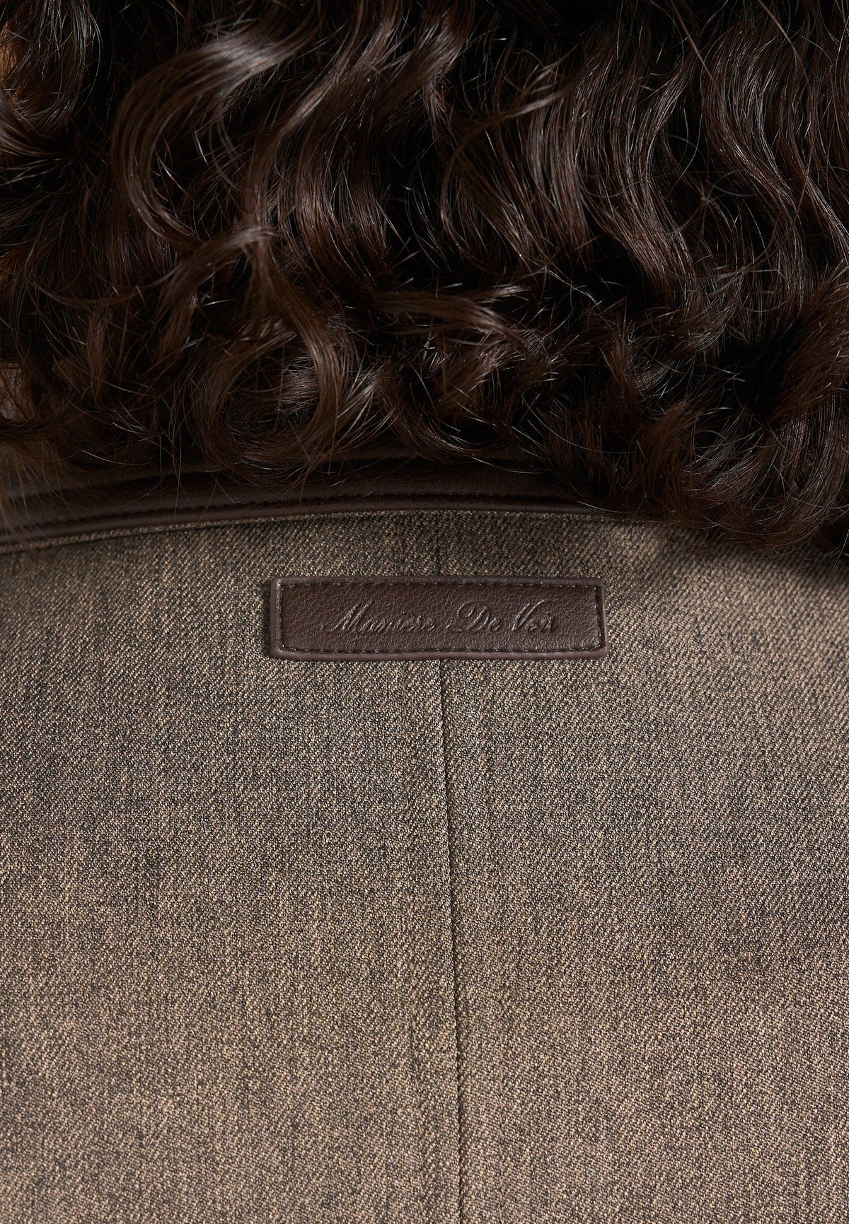 Cameron - Unisex Oversized Textured Tailored Bomber Jacket - Taupe