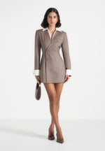 Oriole Blazer Dress - Taupe