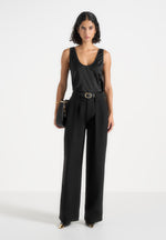 Jodie Pleated Trousers - Black