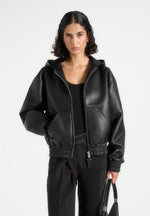 unisex-leather-cropped-hoodie-black1
