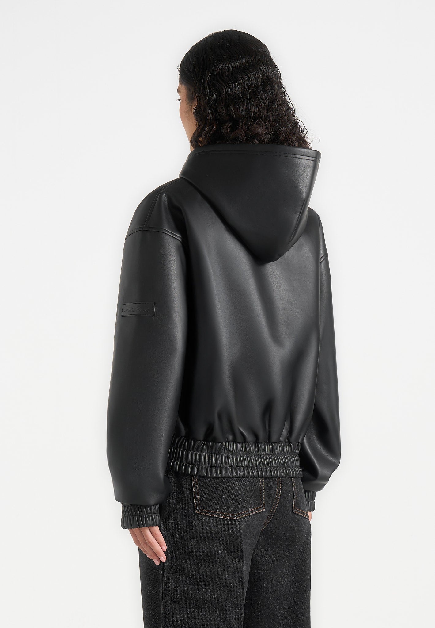 unisex-leather-cropped-hoodie-black1