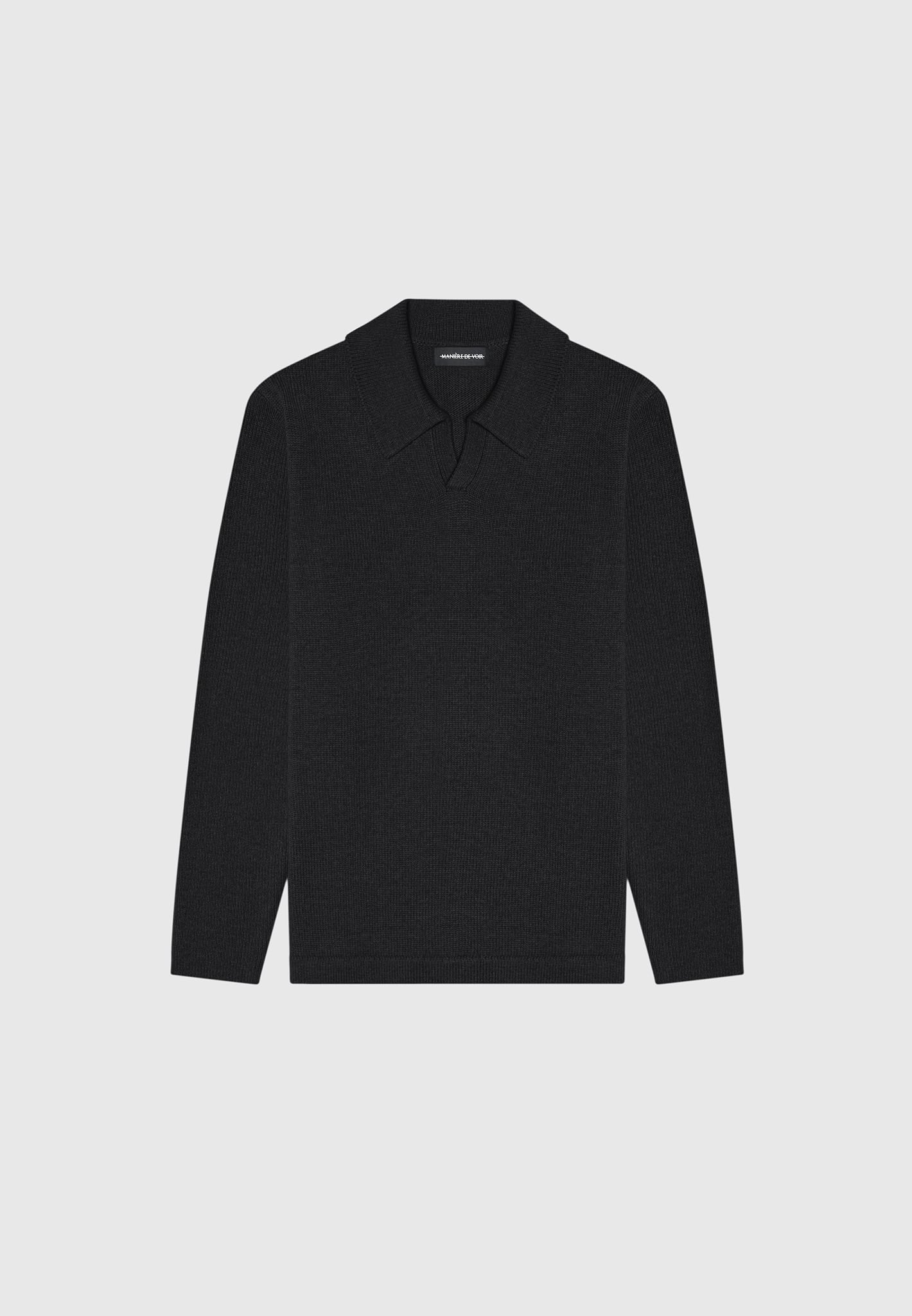 wool-blend-knit-revere-long-sleeve-jumper-black