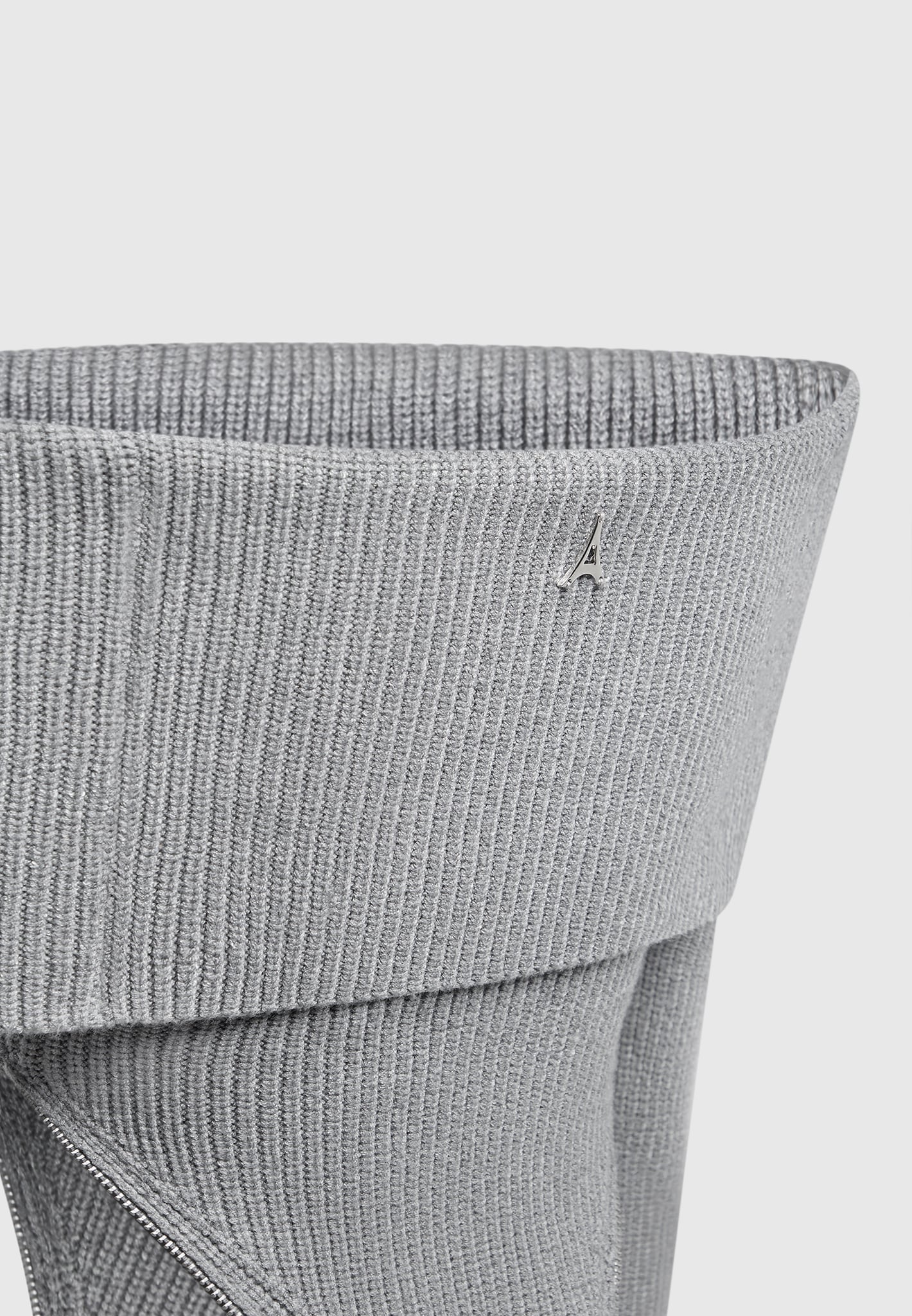 zip-detail-knit-bandeau-top-grey