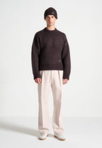 art-slogan-brushed-wool-knit-jumper-brown