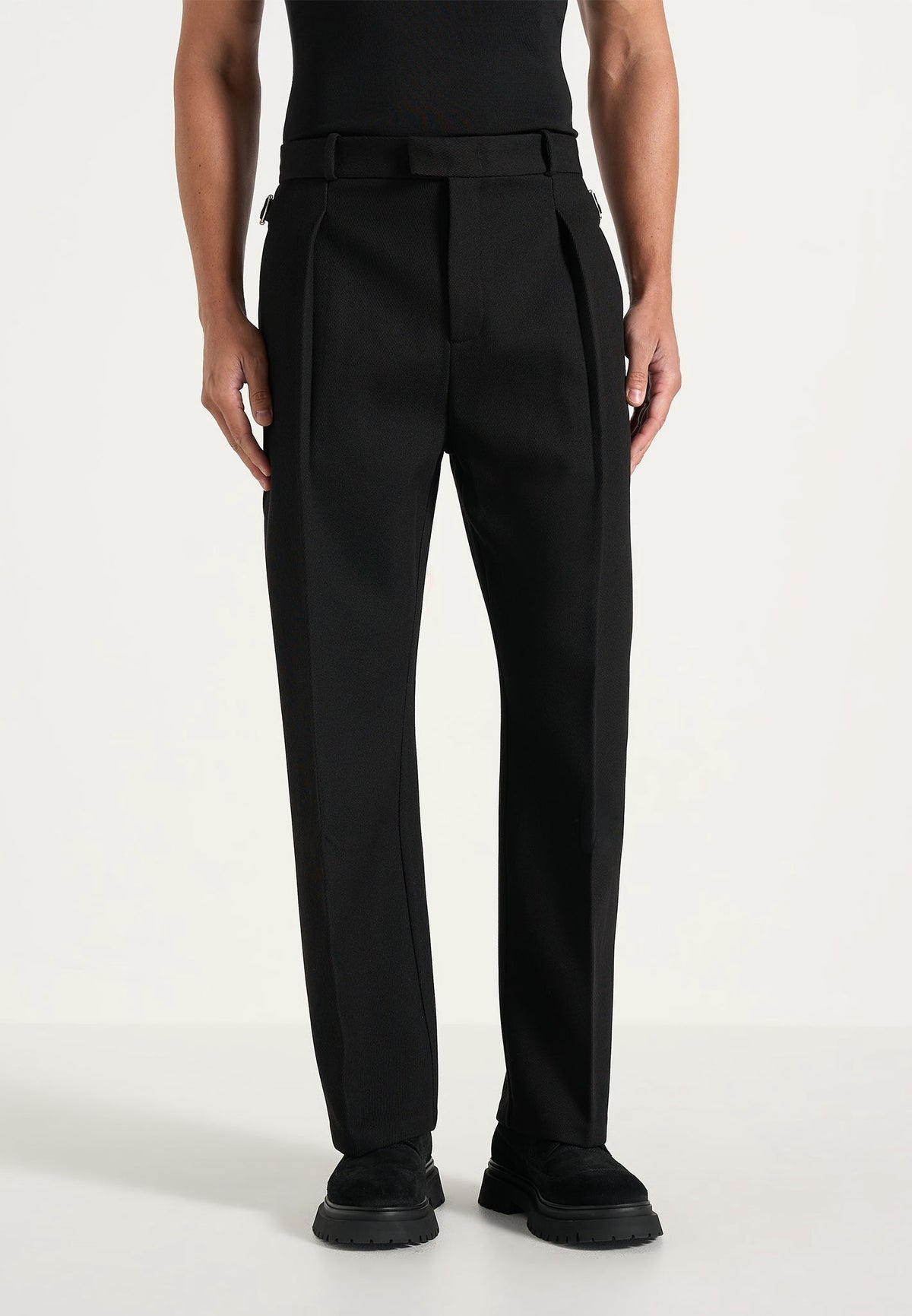 Dorian - Pleated Dress Pants - Black