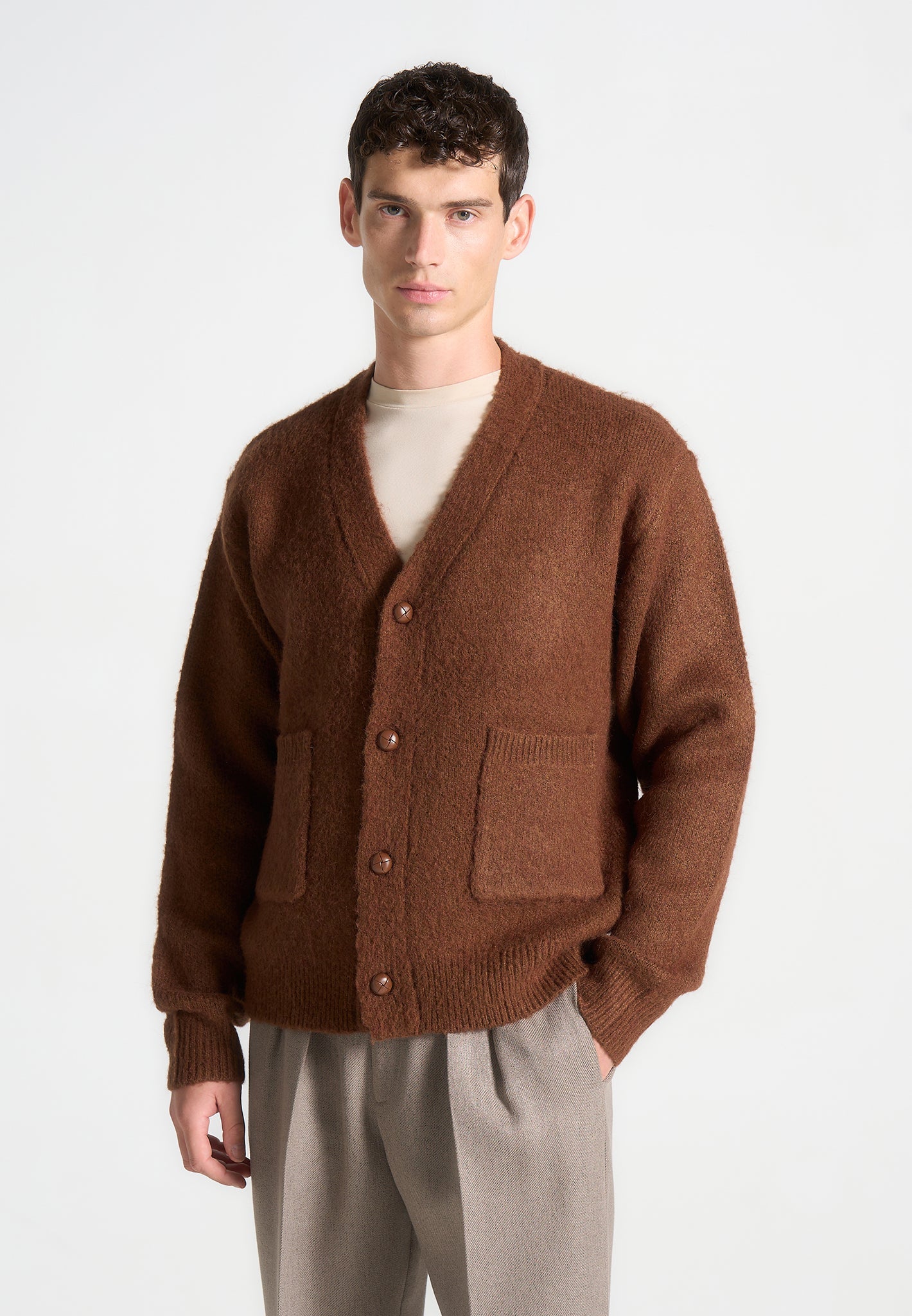 brushed-wool-knit-cardigan-rust