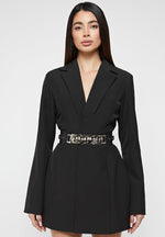 chain-belted-blazer-dress-black