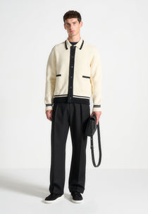 Julien - Classic Combed Cotton Knit Cardigan - Cream