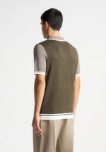 colour-block-zip-polo-shirt-khaki