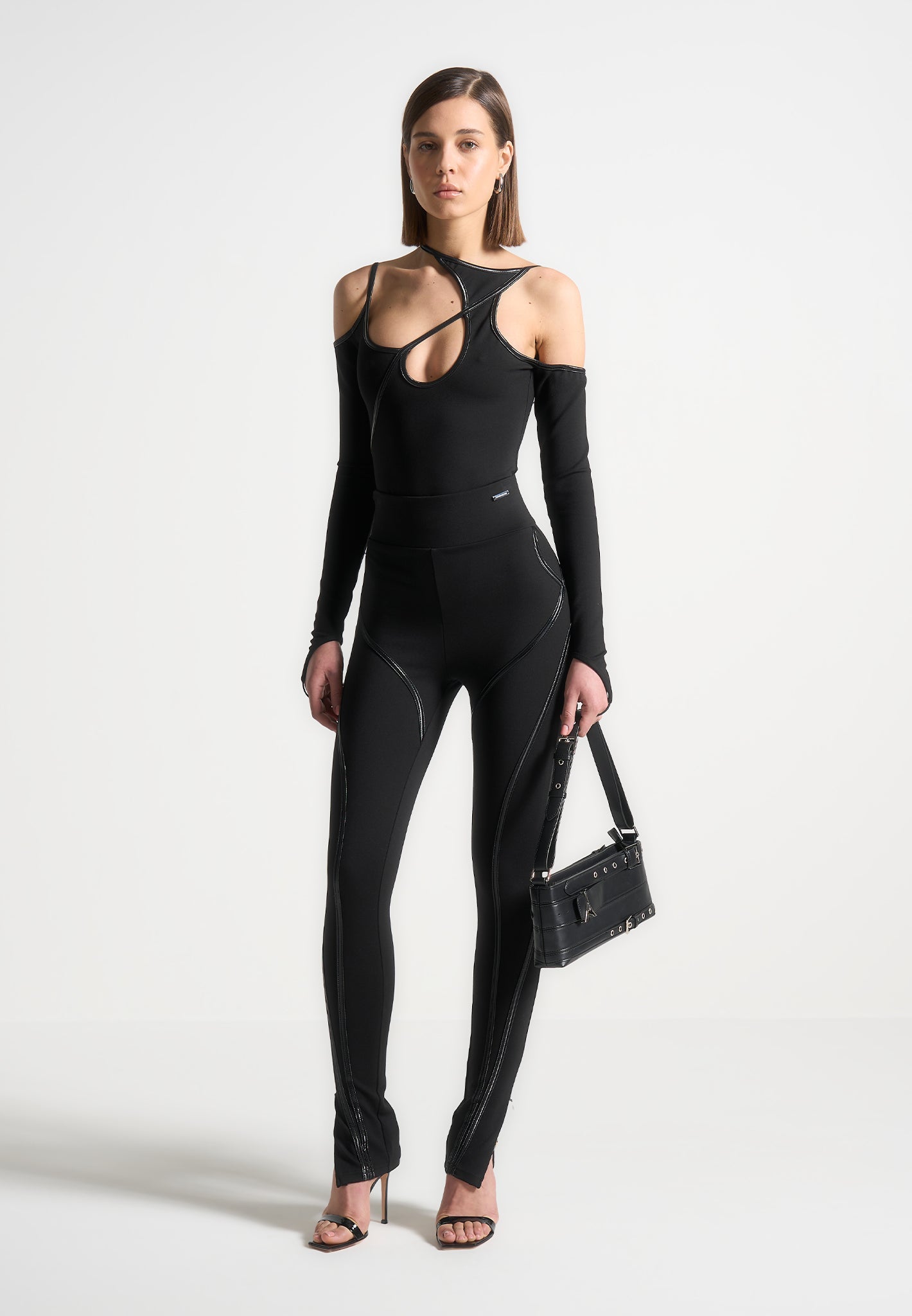 contrast-asymmetric-bodysuit-black