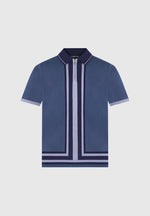 contrast-border-knit-zip-polo-shirt-blue